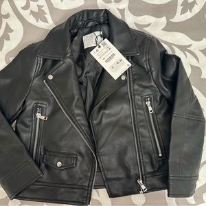 Zara girls faux leather jacket